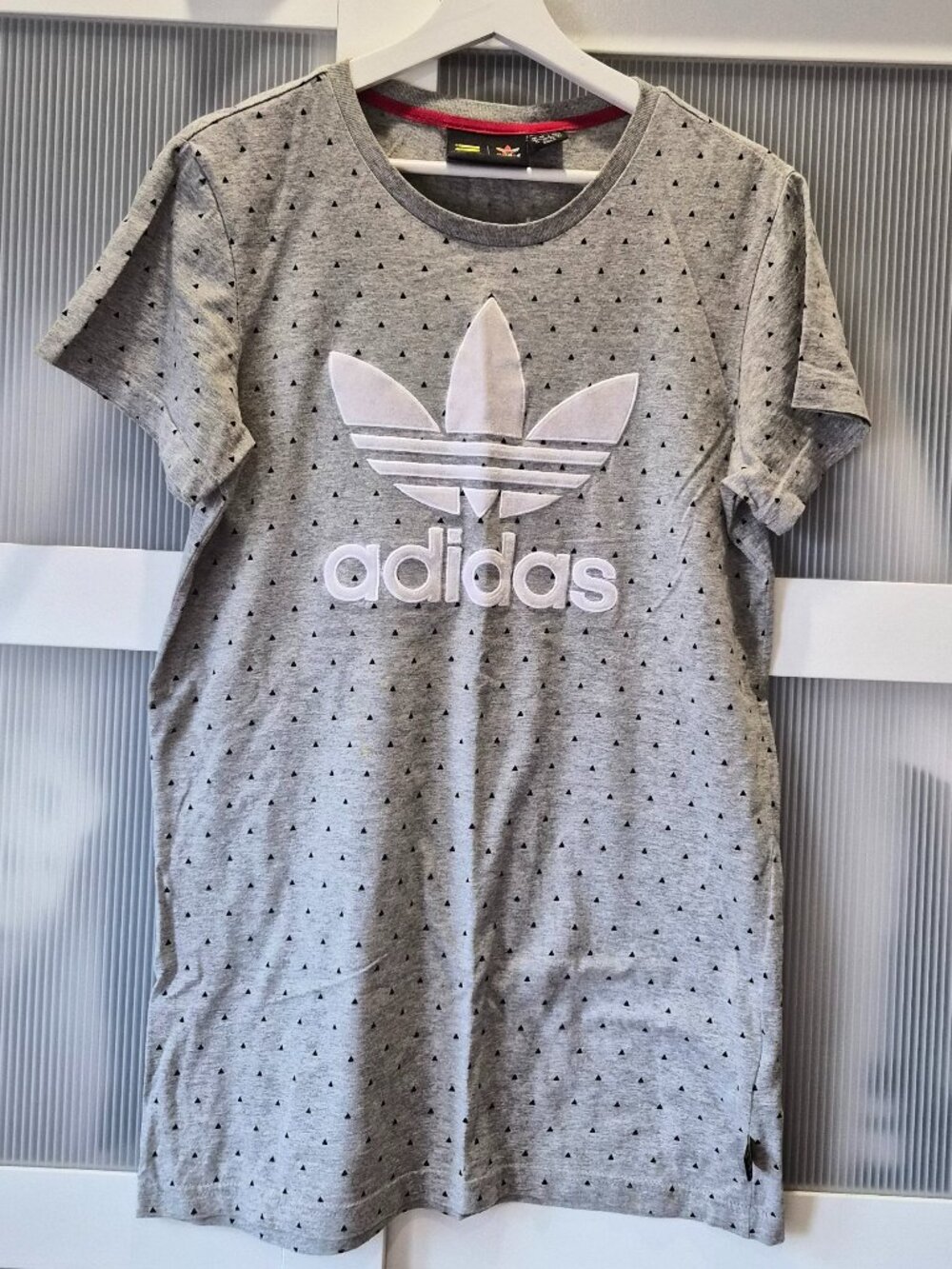 Adidas Pharrell Williams Trefoil T-Shirt Dress Grey Small (UK 8, US 4)